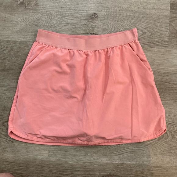 Slazenger Juniors Golf Skort XS Orange Elastic Waistband Built-in Shorts - Picture 2 of 8